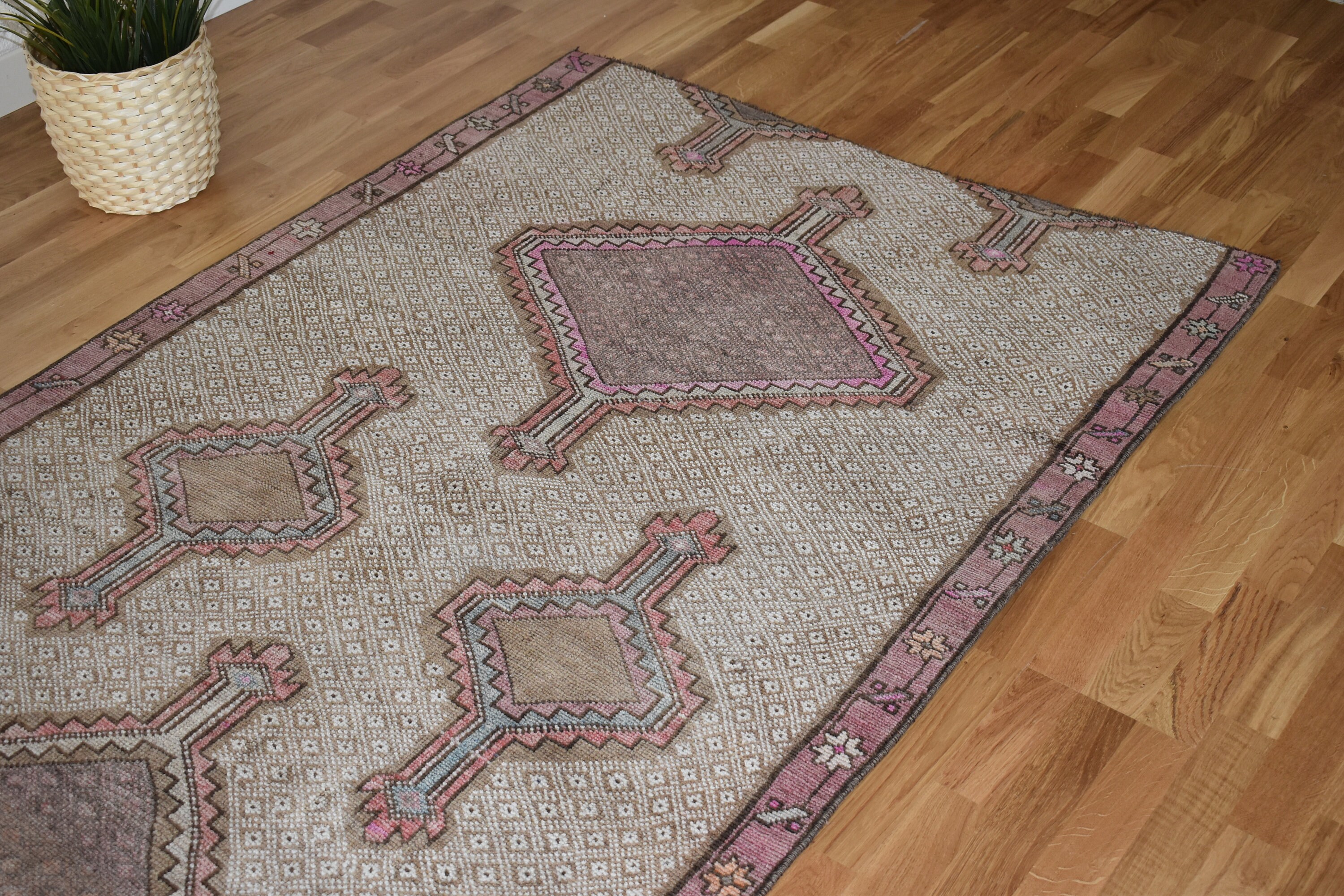 Antique Turkish Rug 4.2 x 12 ft Large Area Rug Natural Wool Etsy