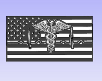 RN Flag, Digital File Only For CNC.
