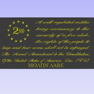2A Flag with 2nd amendment as stripes