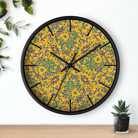 Bohemian wall clock 10 Inch boho home decor bedroom decor Etsy