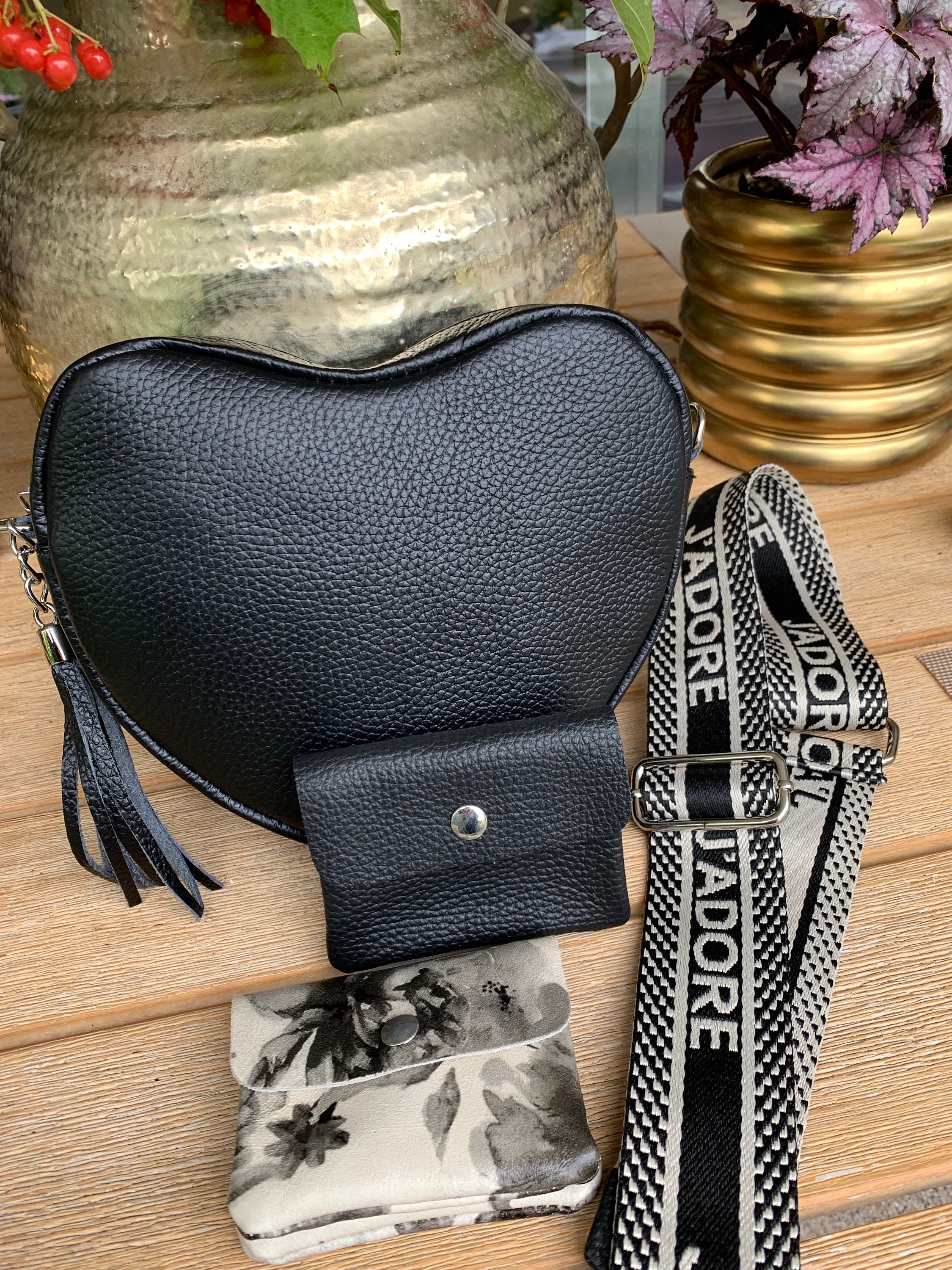 Heart in Oval Crossbody Bag