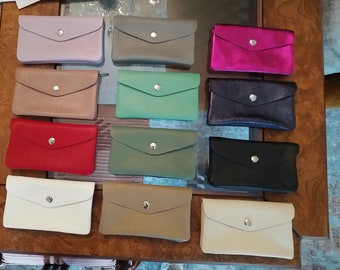 Large leather wallet/purse in various colors