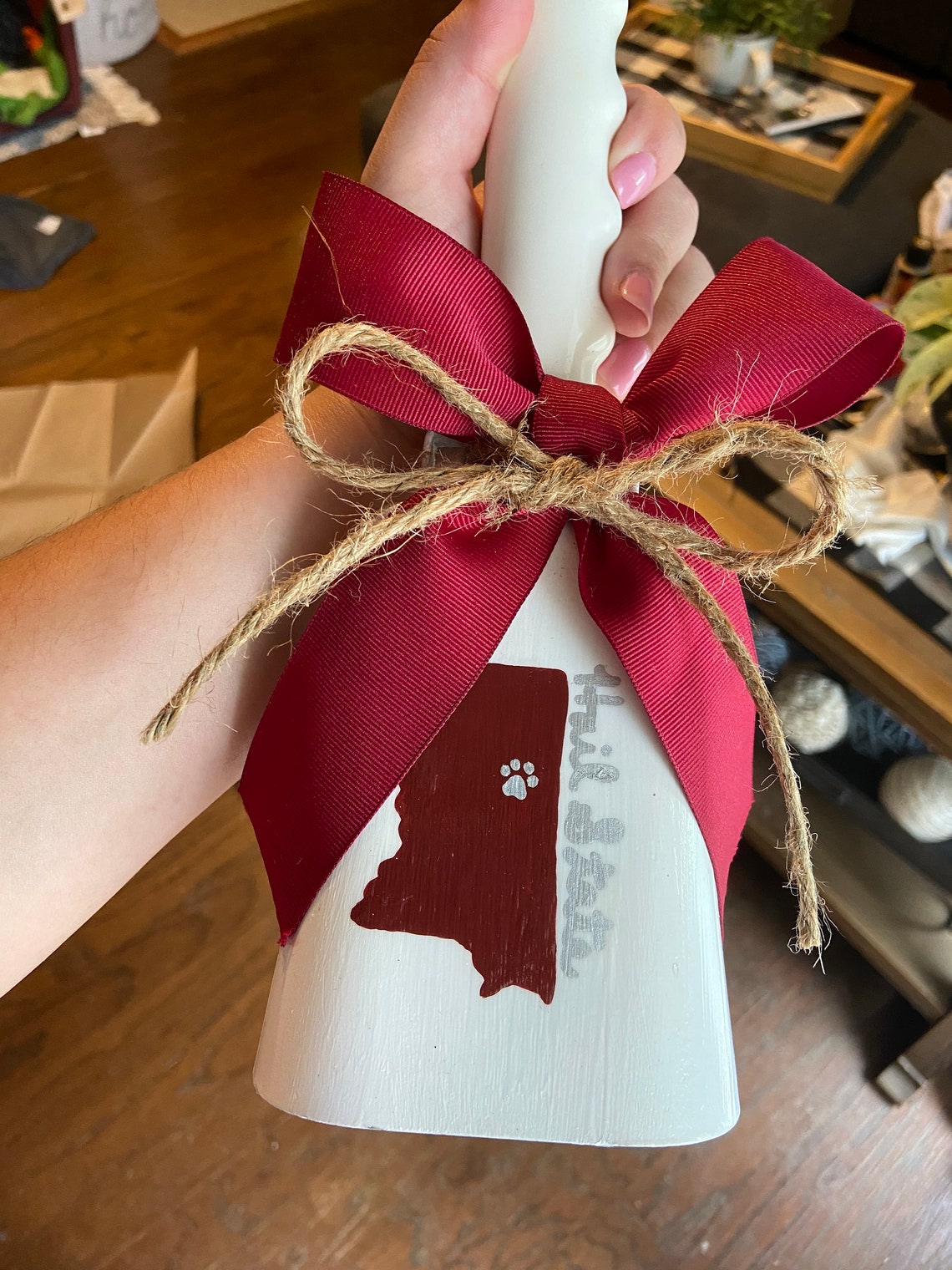 Mississippi State Handpainted Cowbell Friends and Family Etsy