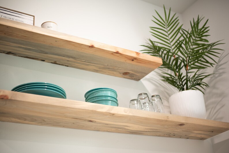 Blue Beetle Pine Floating Shelf Custom Shelves Solid Wood Etsy