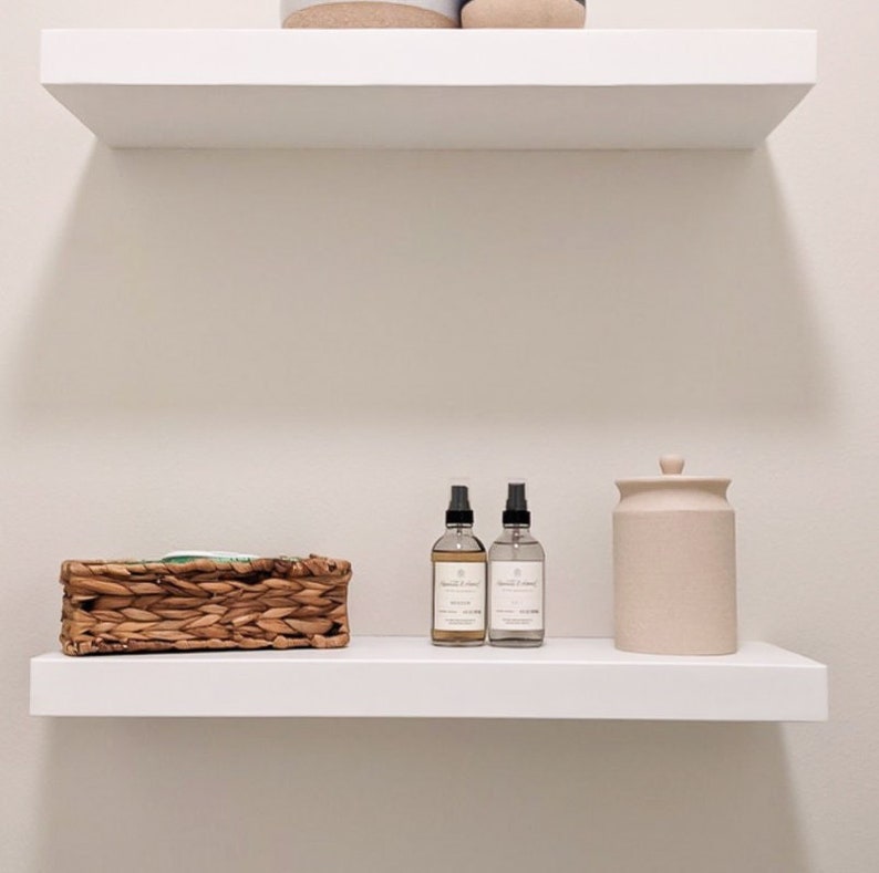 Solid White Floating Shelf Custom Sizes for Your Needs Etsy