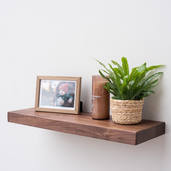Walnut Floating Shelves Etsy