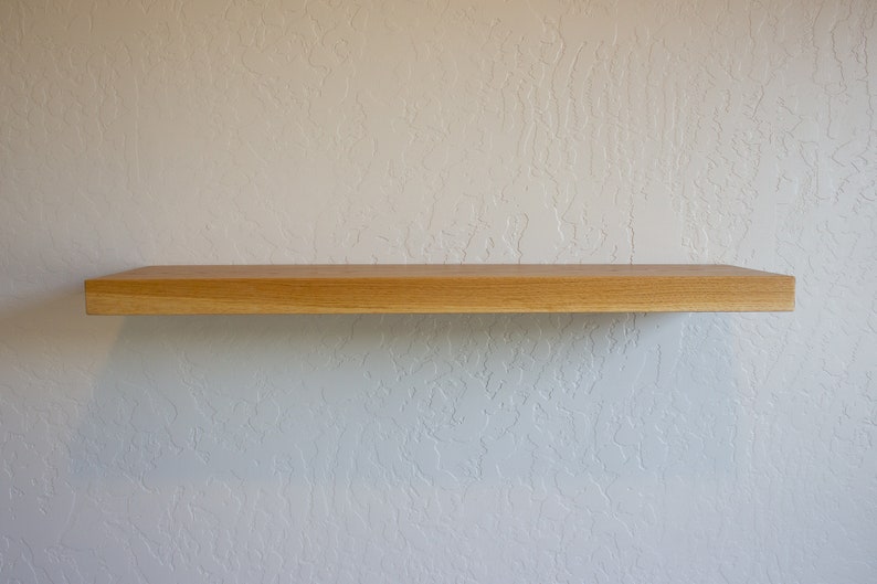 Solid White Oak Floating Shelf Custom Sizes For Your Needs Etsy