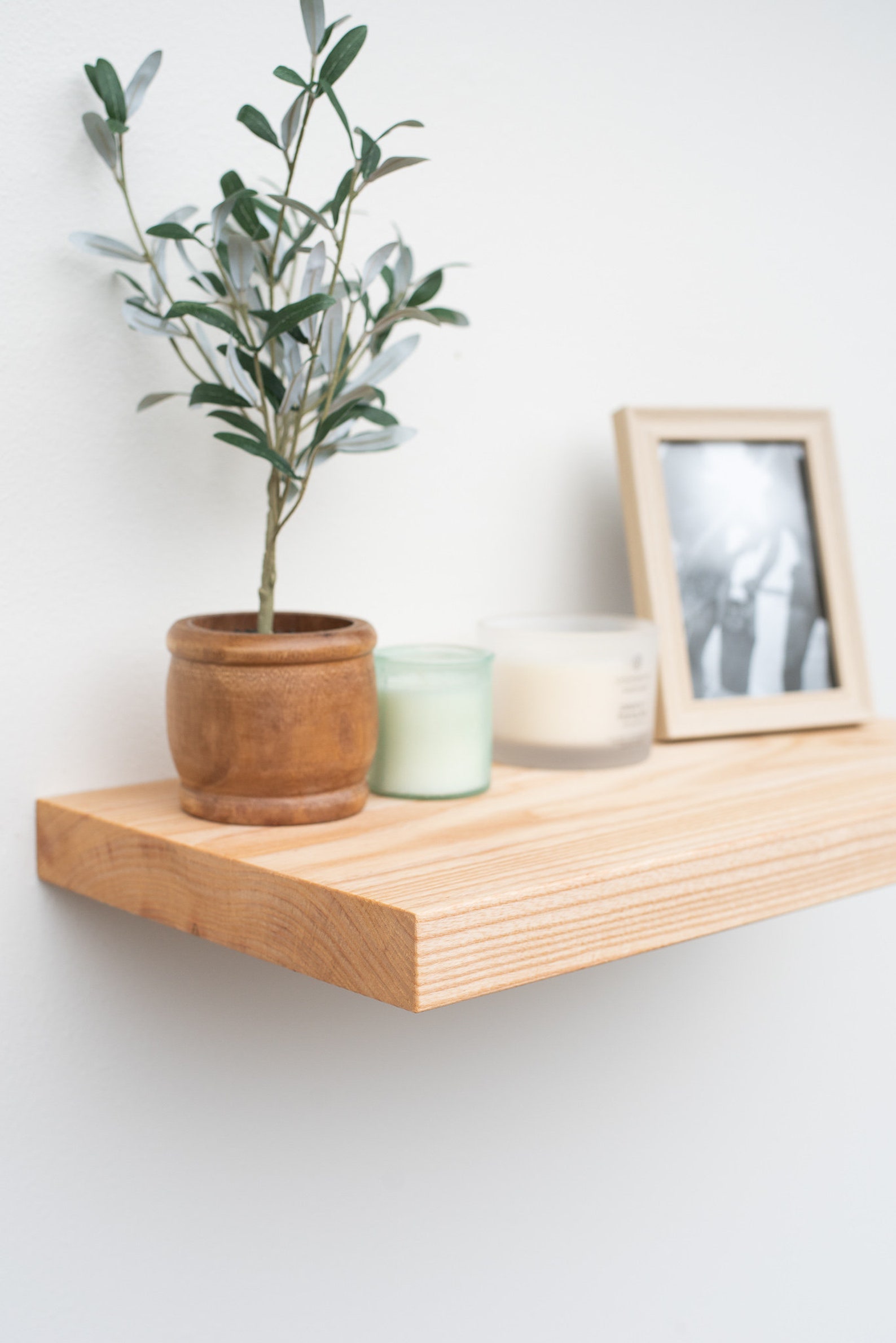 Ash Floating Shelf minimalist Modern Open Kitchen Living Etsy