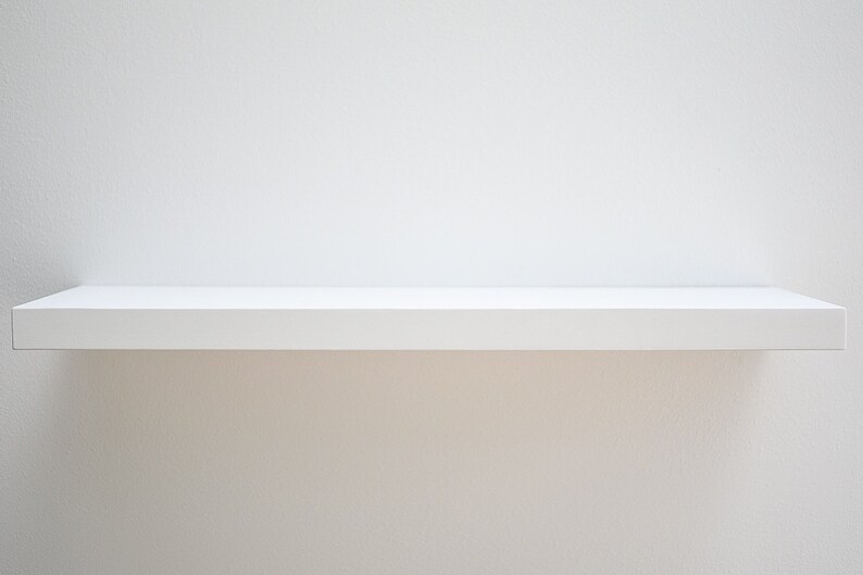 Solid White Floating Shelf Custom Sizes For Your Needs Etsy
