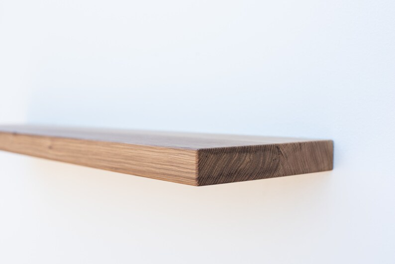 Solid White Oak Floating Shelf Custom Sizes for Your Needs Etsy