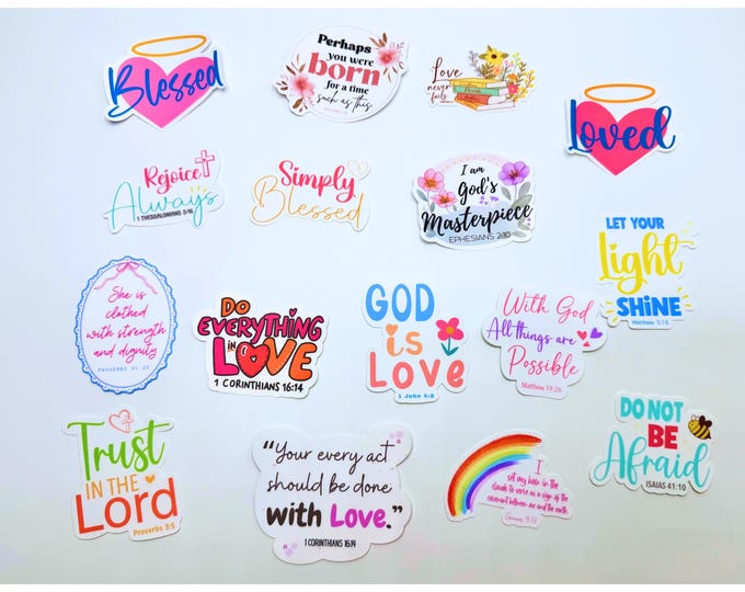 Waterproof Bible Verse Vinyl Sticker: Christian Laptop Decal - Etsy