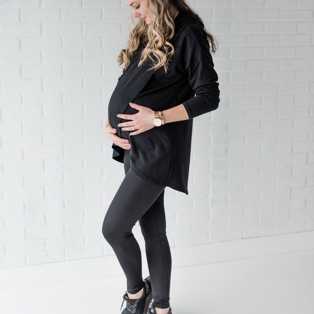 Organic Cotton Pocket Maternity Leggings Made With GOTS Certified