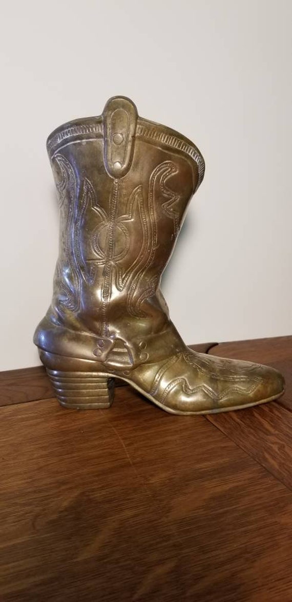 Brass cowboy boot vase 8 5" il 570xN bmoz