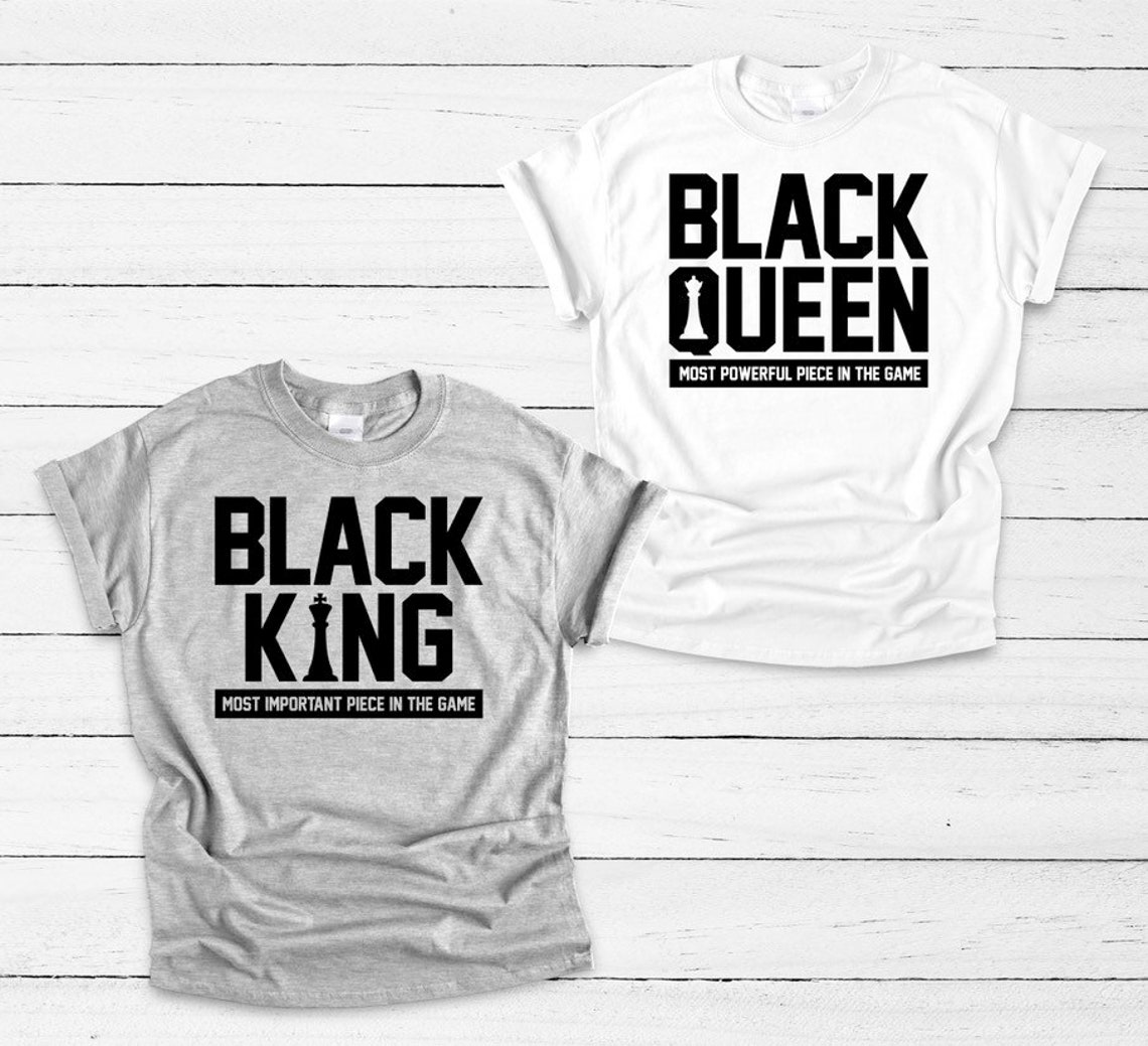 Black King/ Black Queen T shirt Black clothing Unisex T | Etsy