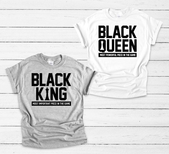 Black King/ Black Queen T shirt Black clothing Unisex T | Etsy