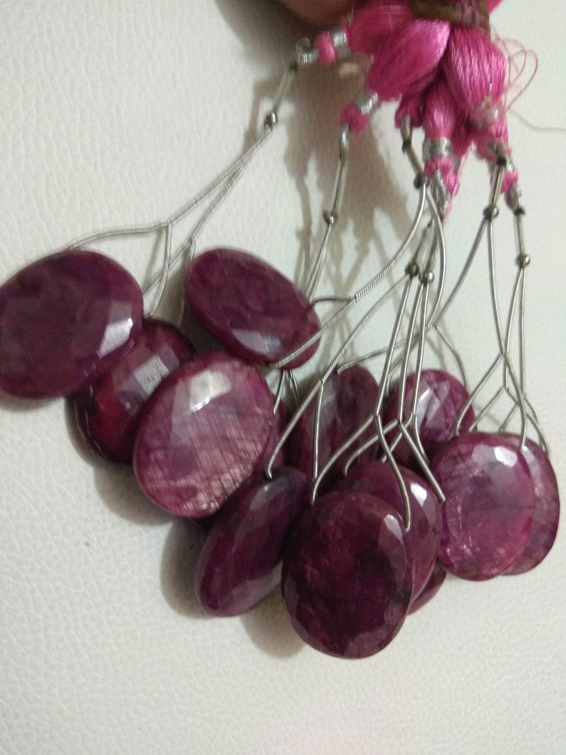 Ruby Natural Gemstone 15 mm Faceted Cut Oval Shape Gemstone