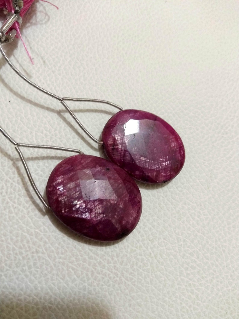 Ruby Natural Gemstone 15 mm Faceted Cut Oval Shape Gemstone