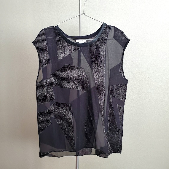 Helmut Lang Sheer Silk Top