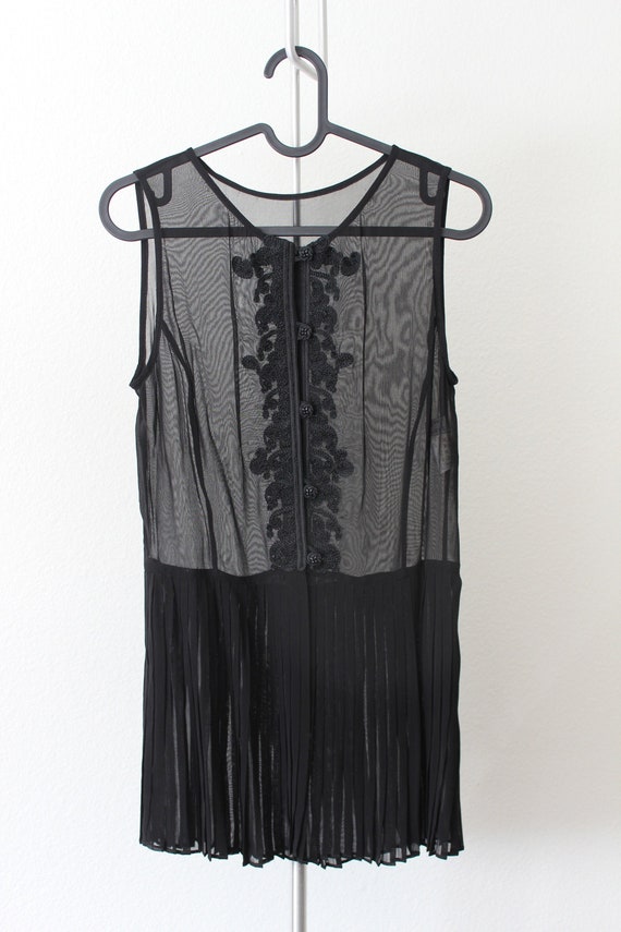 Vintage Alberta Ferretti Sheer Embroidered Top