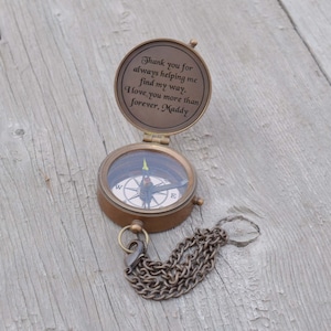 Baptism Compass, first communion gift girl, Baptism Gift Boy,  Confirmation Gifts, engraved compass, compass with leather pouch, Hiking gift