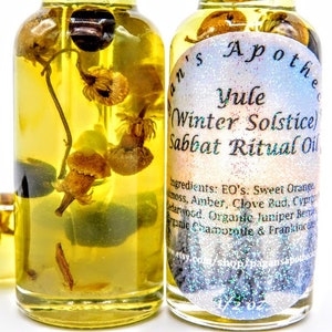 Yule Ritual Oil, Winter Solstice Ritual Oil, Sabbat Ritual Oil, Spell Oil