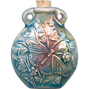 Butterfly Bottle Pendant, FREE GIFT WRAPPING, Urn Pendant, Keepsake Bottle