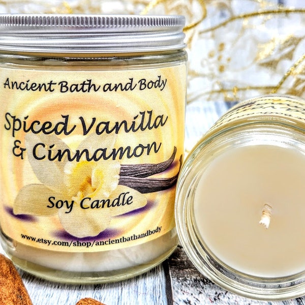 Cinnamon Spiced Vanilla Candle Etsy