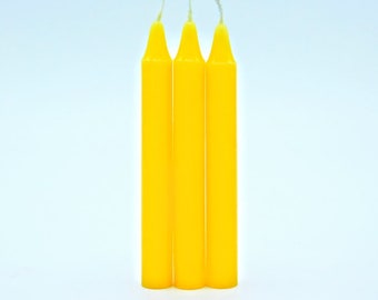 Yellow Chime Ritual Spell Candle, 4"