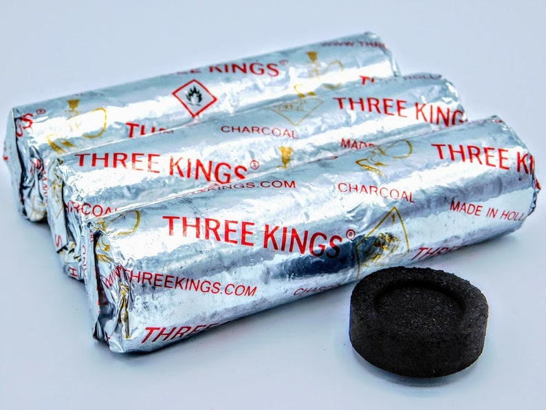 Three Kings Charcoal 33mm Charcoal Smudge Charcoal Incense Etsy