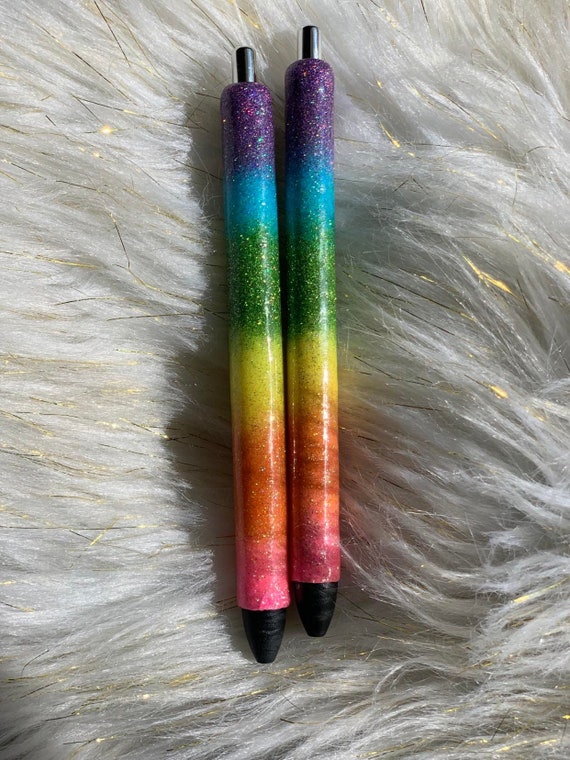 Rainbow Glitter Pen, Personalized Pen, Custom Glitter Pens, Glitter Pen,  Epoxy Pen, Inkjoy Pen, Glitter Pens, Epoxy Pens, Inkjoy Pens 