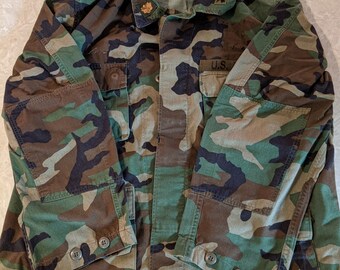 Vintage Army Camouflage Camo Military Combat Pants Trousers Small UK 810