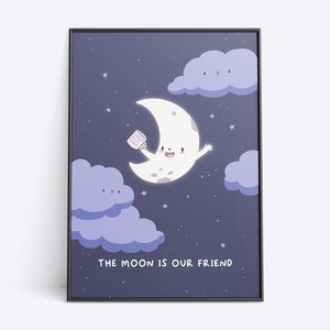 Summer Camp Island - Moon is our Friend - Poster Wall Art Print