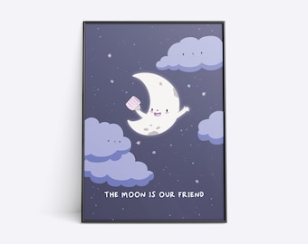 Summer Camp Island - Moon is our Friend - Poster Wall Art Print