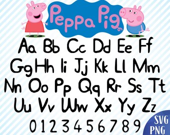 Girls party font svg Pig font svg Girls font svg Pig alphabet letter svg Cricut font svg Silhouette font svg Monogram Pig font svg Font svg