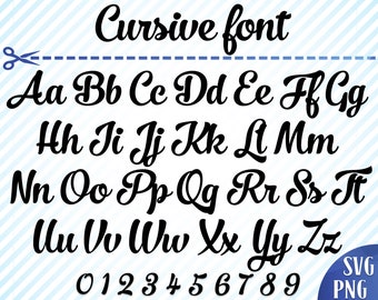 Cursive font svg Cursive alphabet svg Wedding alphabet svg Cursive font for wedding Cursive font digital Cursive script for Cricut Font svg