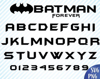 Superhero font svg Batman font svg Batman alphabet letters svg Batman clipart font Batman vector font Silhouette font svg Cricut font svg
