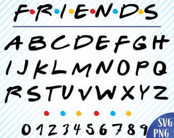 Download Best Friends font svg Friends alphabet letter svg Friends ...