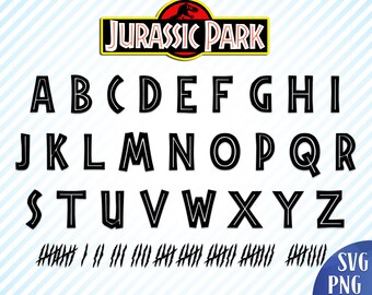 Jurrasic Park font svg Jurrasic Park alphabet letter svg Jurrasic Park alphabet clipart Jurrasic Park digital font Jurrasic Park vector font