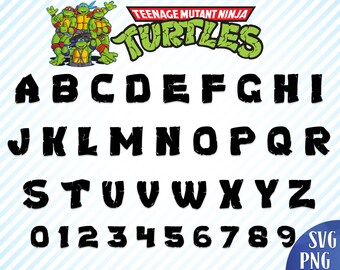 Ninja Turtles font svg Disney font svg Ninja Turtles monogram svg Ninja Turtles alphabet letter svg Ninja Turtles digital letters Font svg