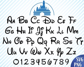 Walt Disney alphabet letters Disney Mouse alphabet clipart Walt Disney digital font Disney Mouse letters svg Walt Disney font for Cricut