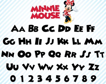 Walt Disney font for Cricut Walt Disney alphabet letters Disney Mouse alphabet clipart Walt Disney digital font Disney Mouse letters svg