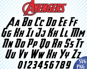 vector Superhero svg Avengers font svg Avengers alphabet letters svg Marvel font svg Avengers clipart font svg Avengers vector font svg