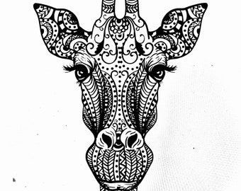 Download Giraffe Mandala Svg Etsy