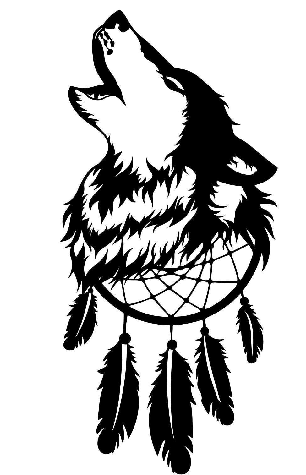 Wolf Traumfänger svg größenverstellbar | Etsy