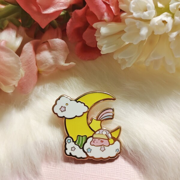 Sleepy Kirby Enamel Pin