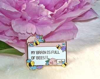 Brain Full of Bees Enamel Pin