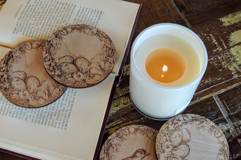 codistrict Floral Birds Nest Coasters - Thumbnail 4