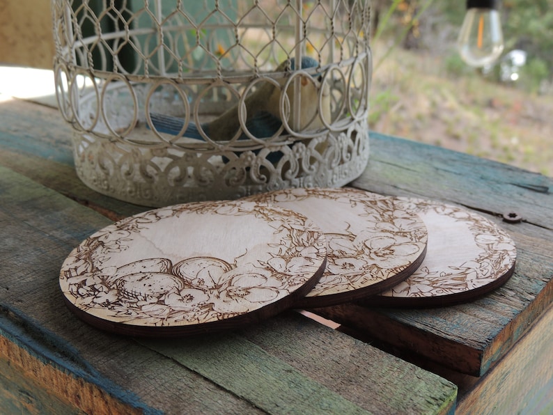 codistrict Floral Birds Nest Coasters - Thumbnail 2