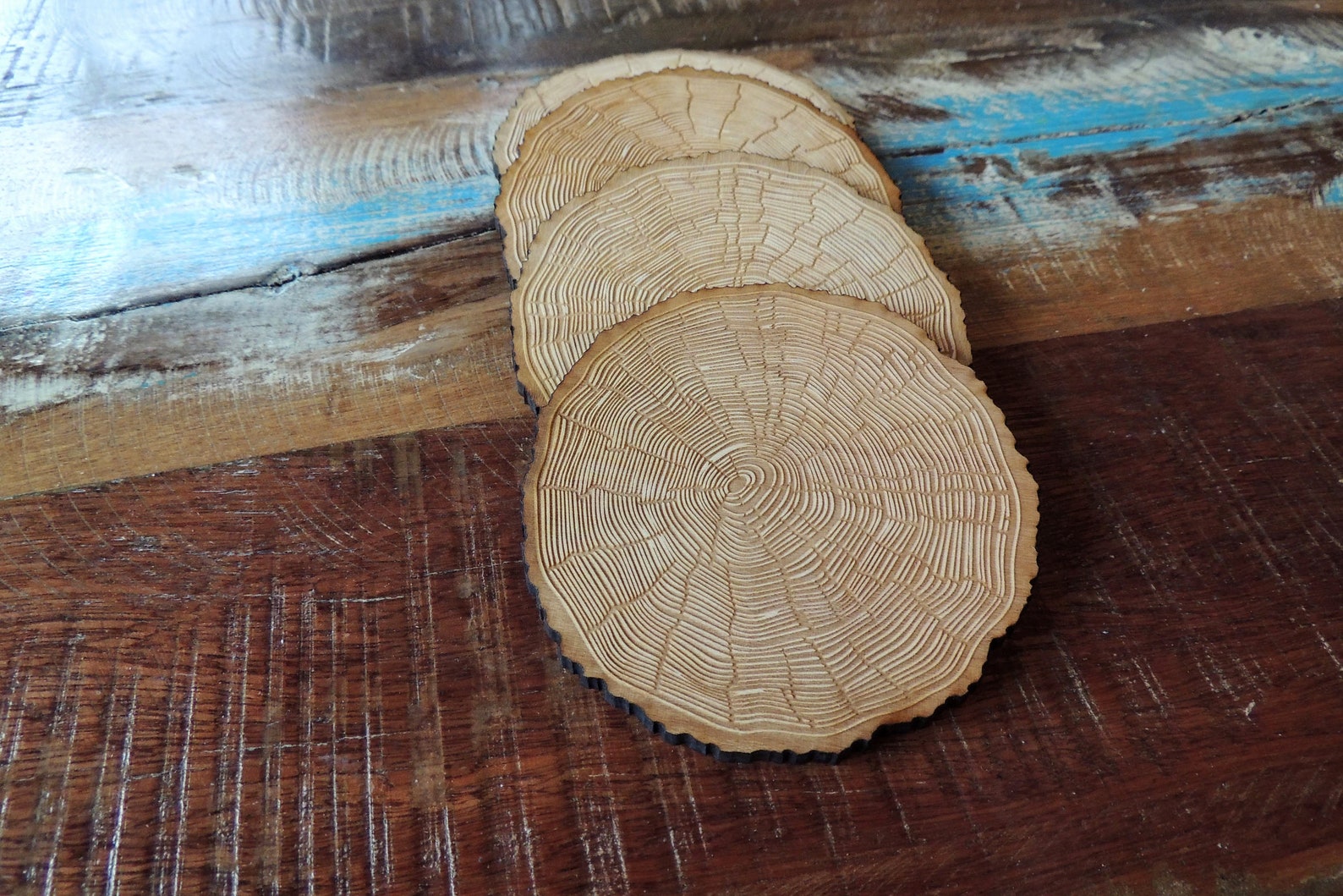 Tree Ring Maple Coaster Set of 4 - Etsy