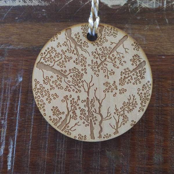 Hand-Drawn Aspen Trees - Laser Engraved Ornament